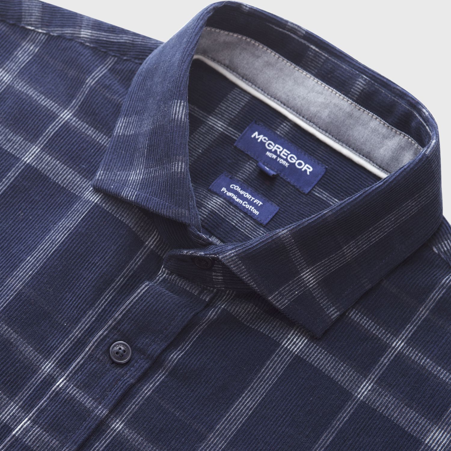 Camisa Cotelé Escocesa Comfort Fit