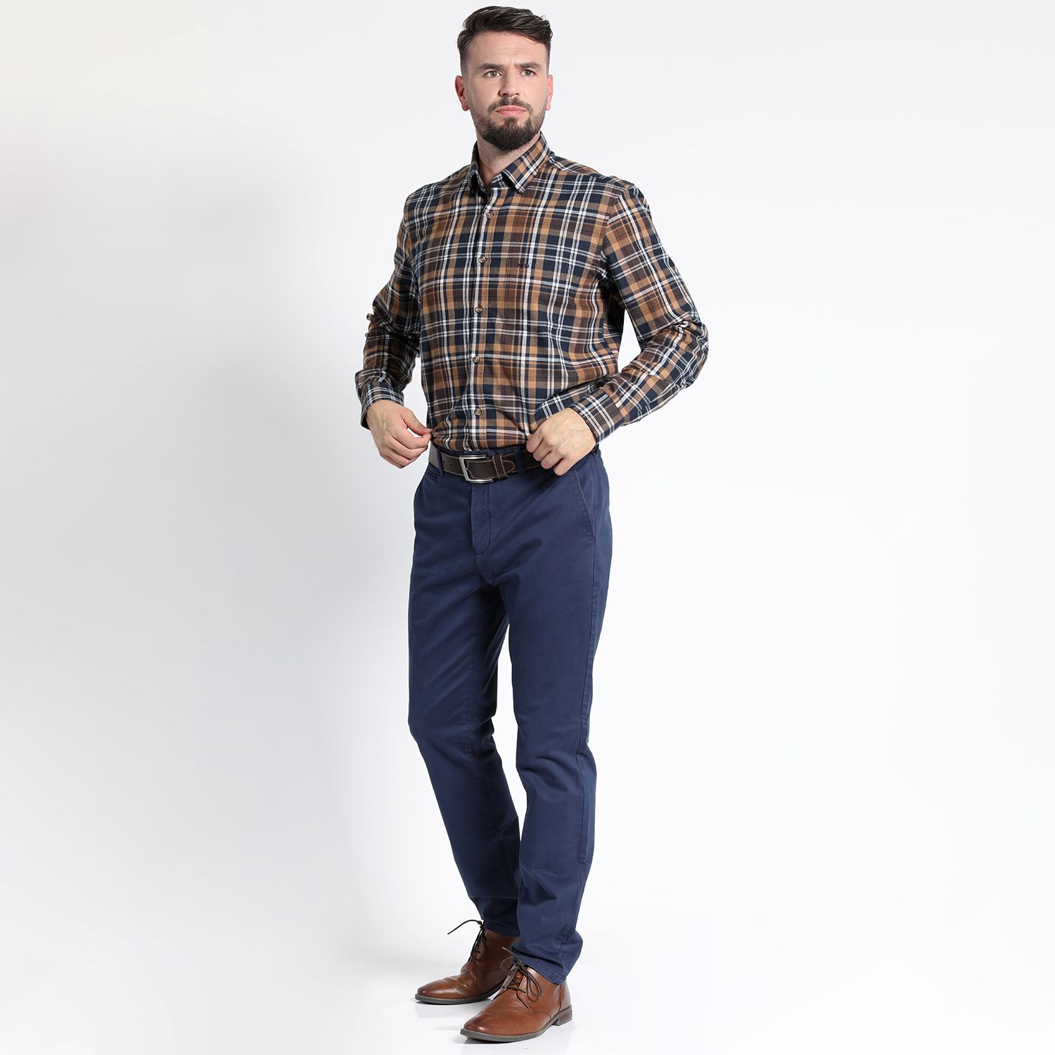 Camisa Manga Larga Villela Escocesa Yd Regular Fit