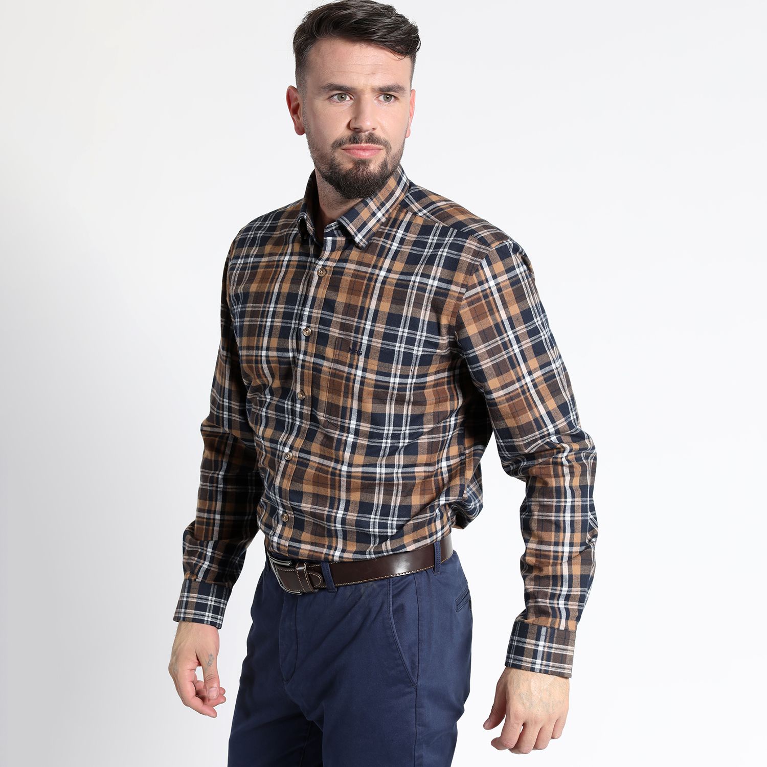 Camisa Manga Larga Villela Escocesa Yd Regular Fit