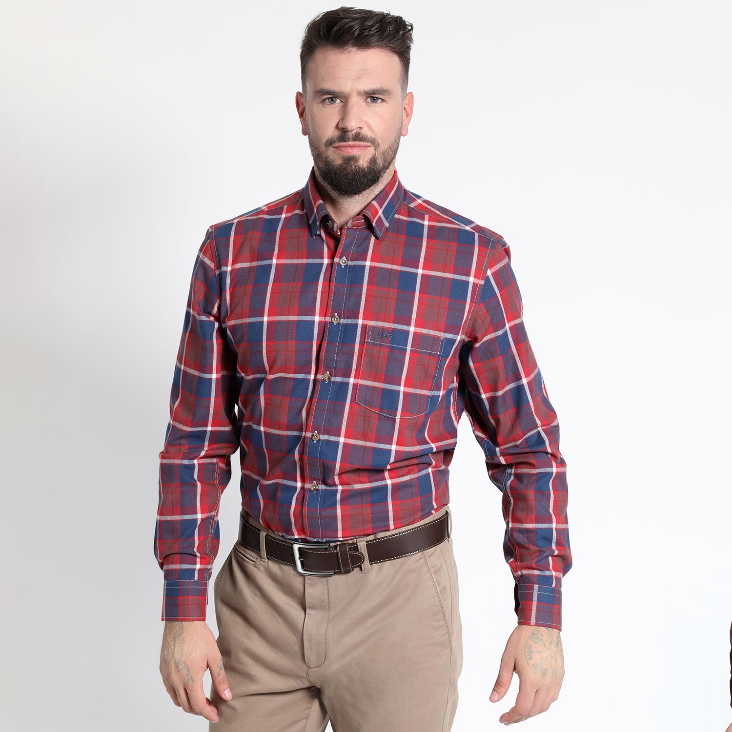 Camisa Manga Larga Villela Escocesa Yd Regular Fit