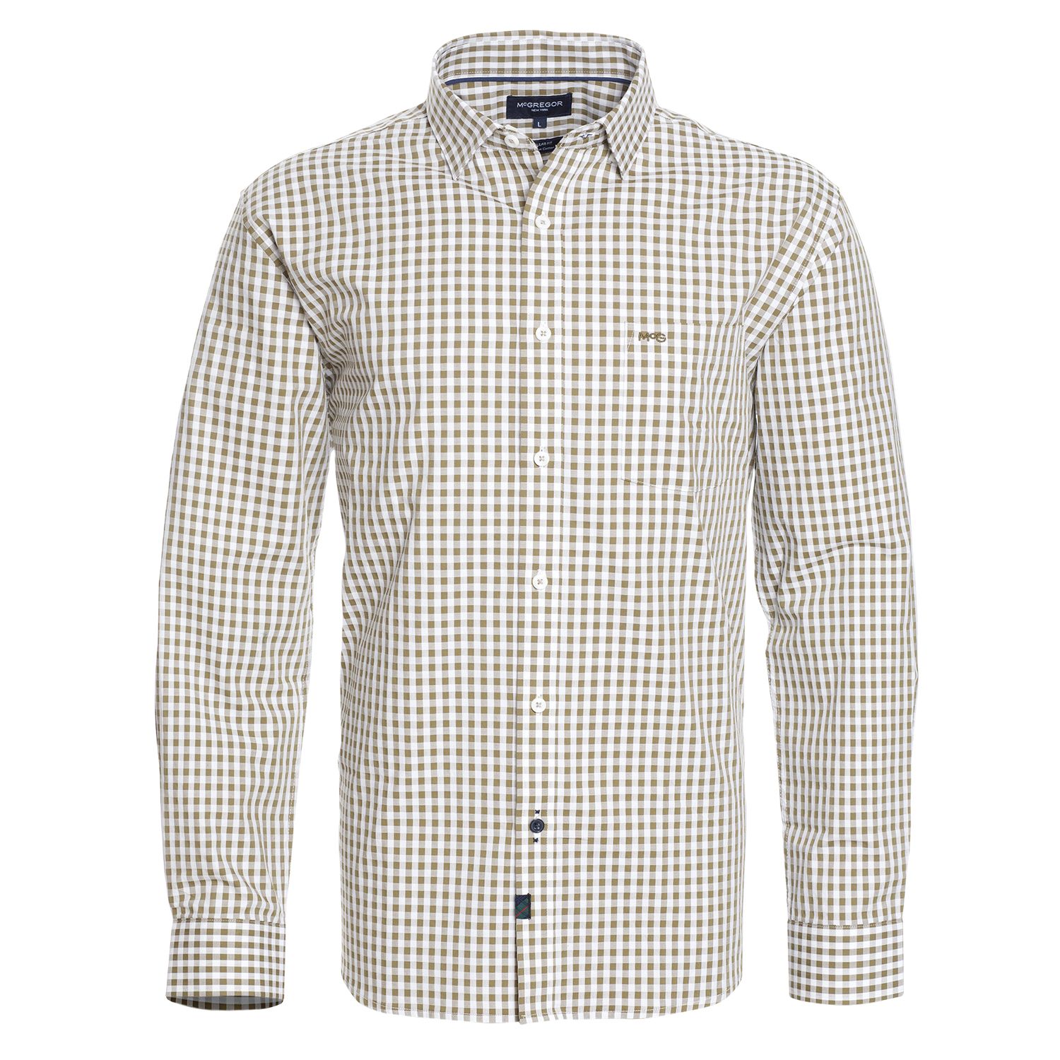 Camisa Manga Larga Cuadrillé Yd Regular Fit