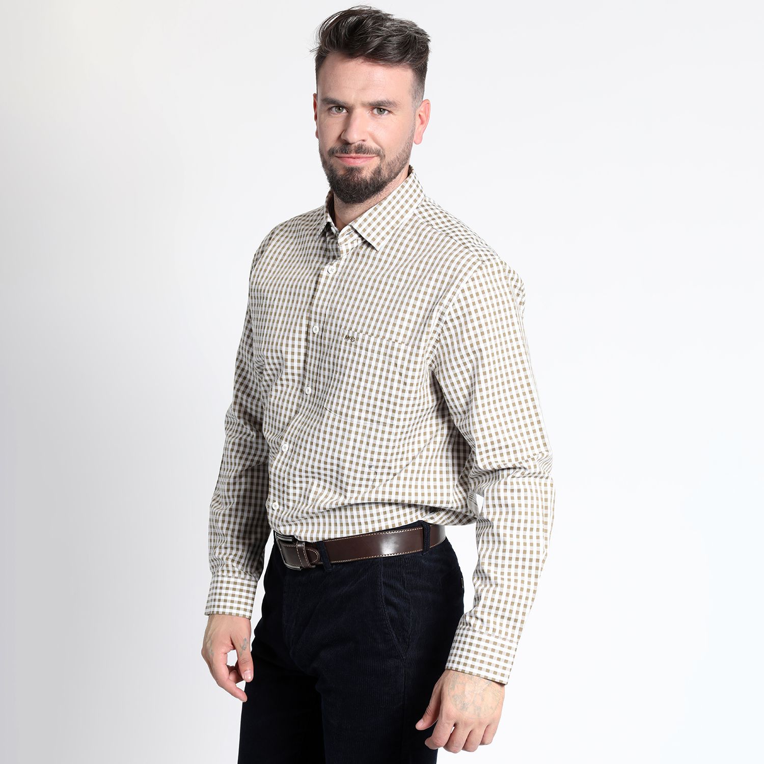 Camisa Manga Larga Cuadrillé Yd Regular Fit