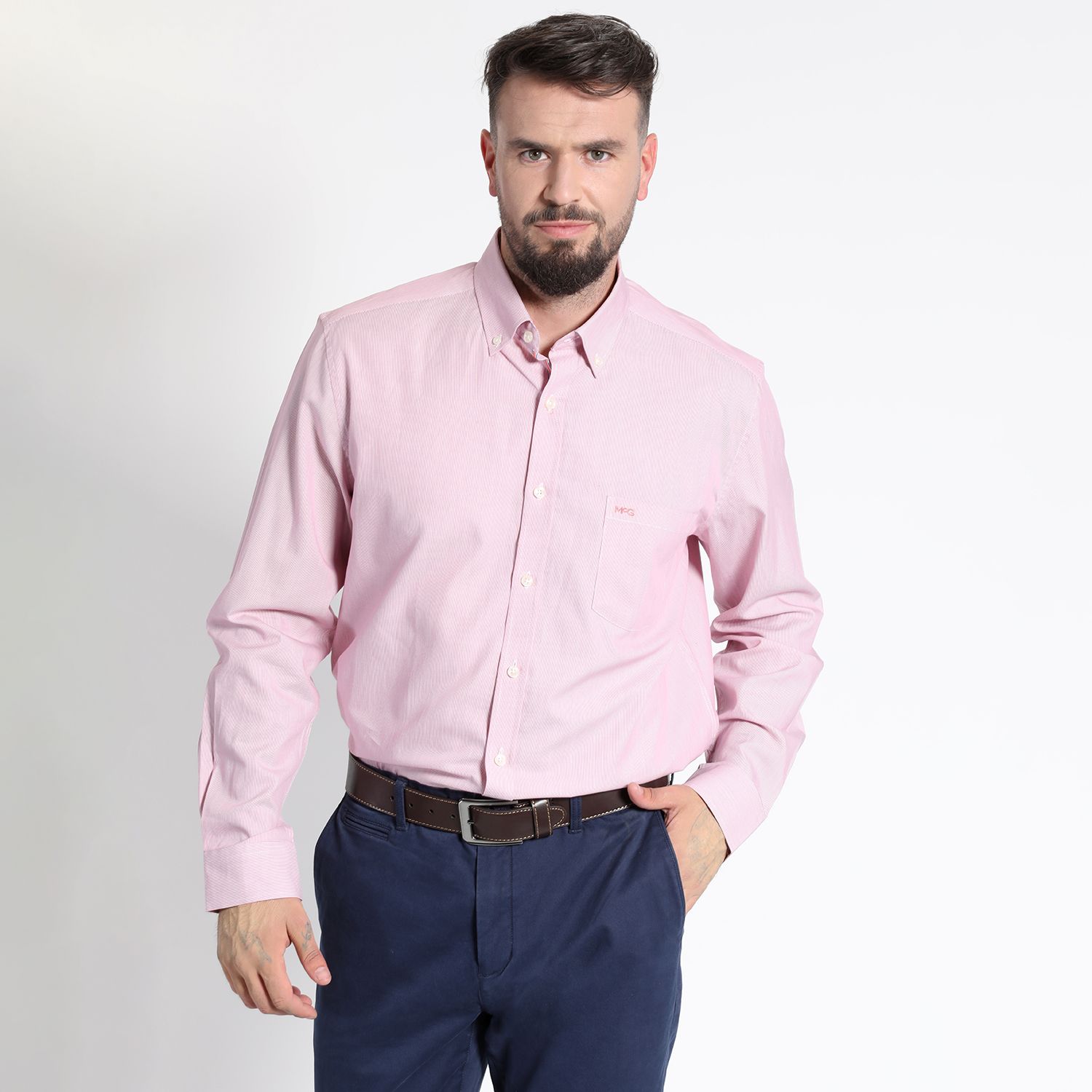 Camisa Manga Larga Dobby Yd Comfort Fit Smart