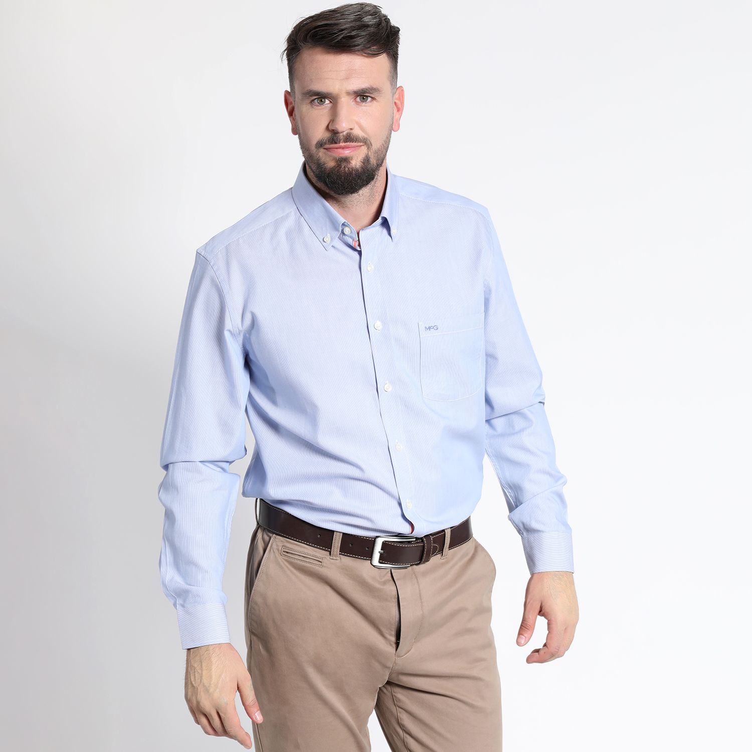 Camisa Manga Larga Dobby Yd Comfort Fit Smart