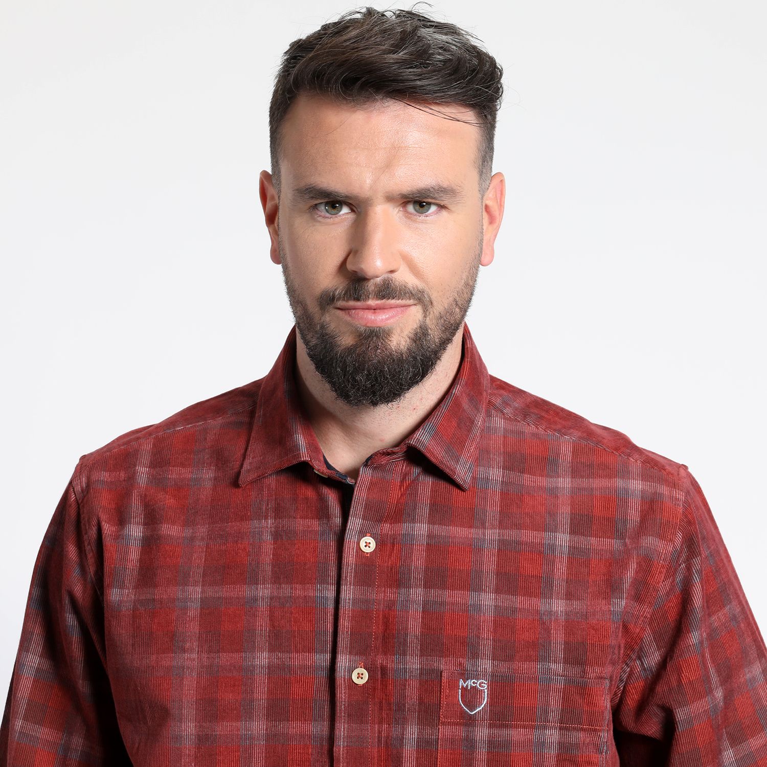 Camisa Manga Larga Micro Cotelé Yd Comfort Fit