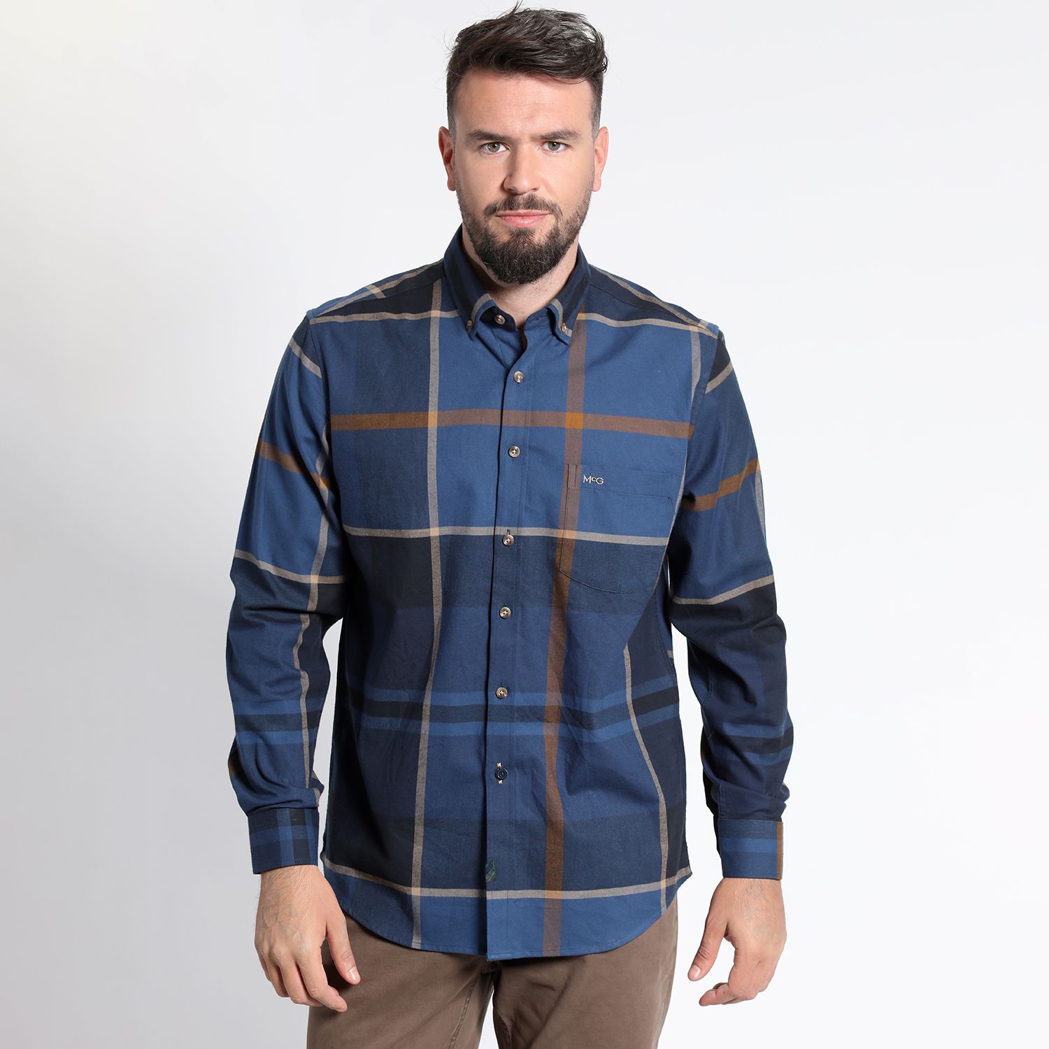 Camisa Manga Larga Villela Cuadrillé Yd Regular Fit Spandex
