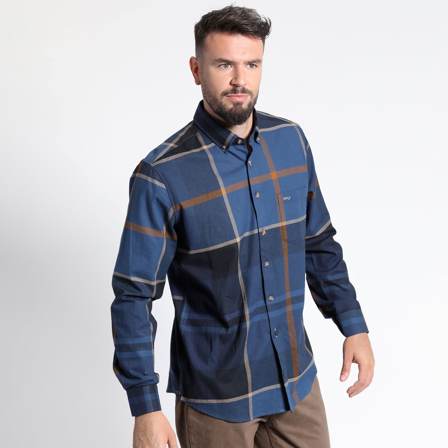 Camisa Manga Larga Villela Cuadrillé Yd Regular Fit Spandex