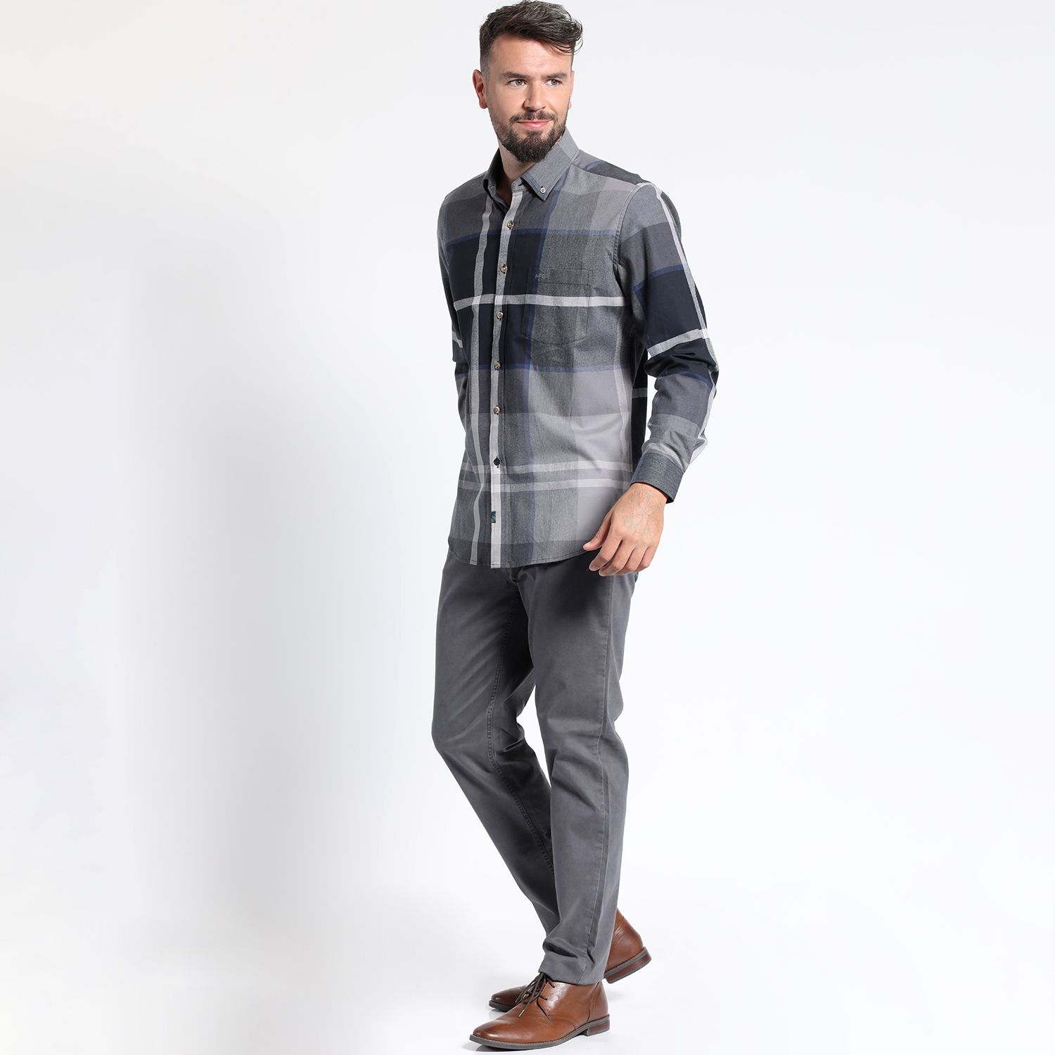 Camisa Manga Larga Villela Cuadrillé Yd Regular Fit Spandex