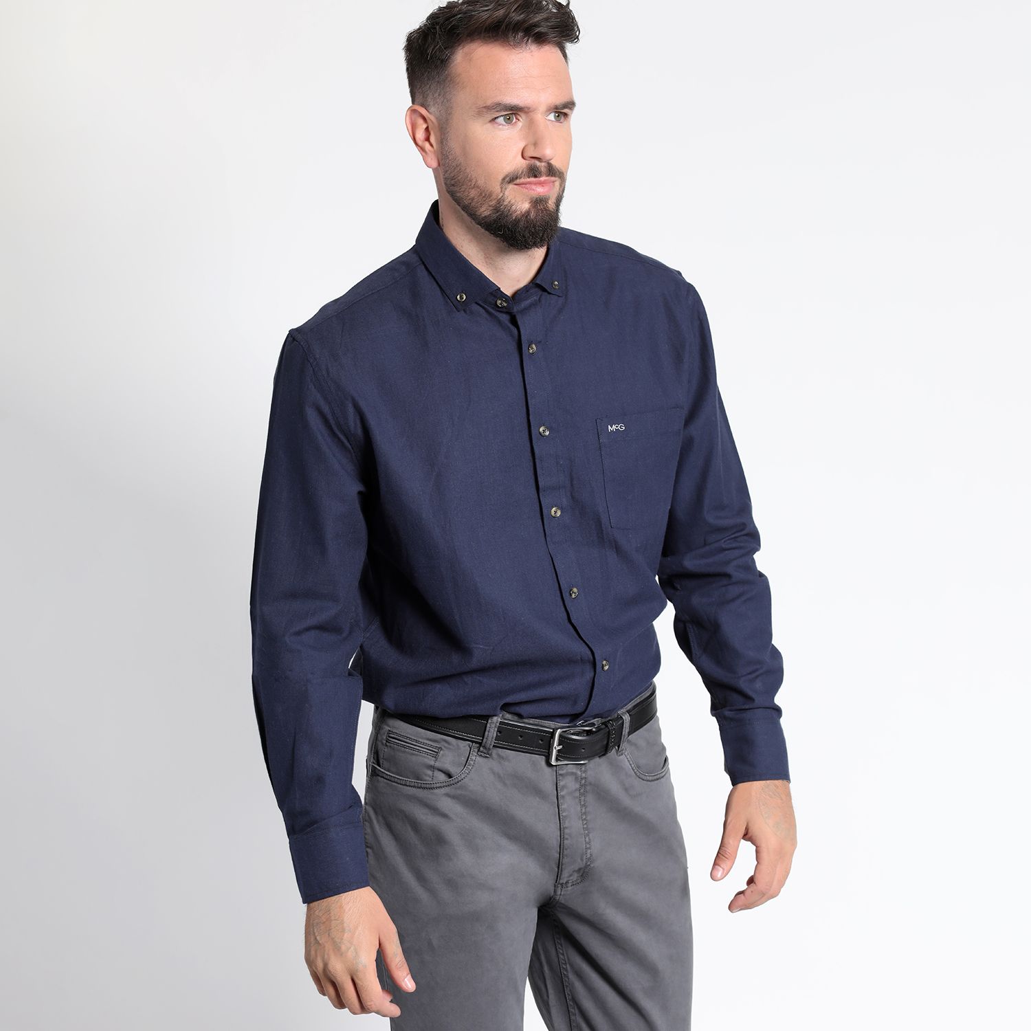 Camisa Manga Larga Cotton Brushed Comfort Fit