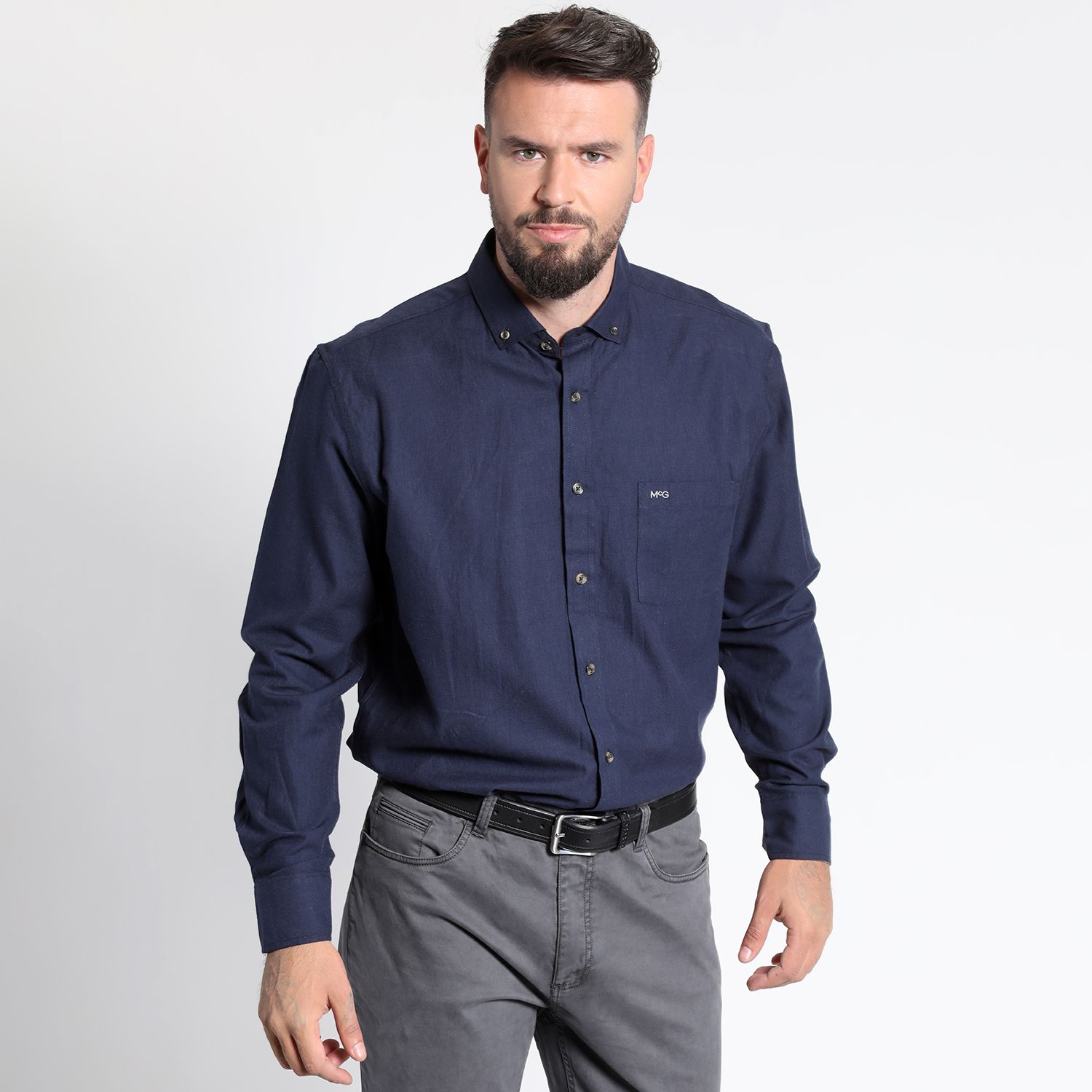 Camisa Manga Larga Cotton Brushed Comfort Fit