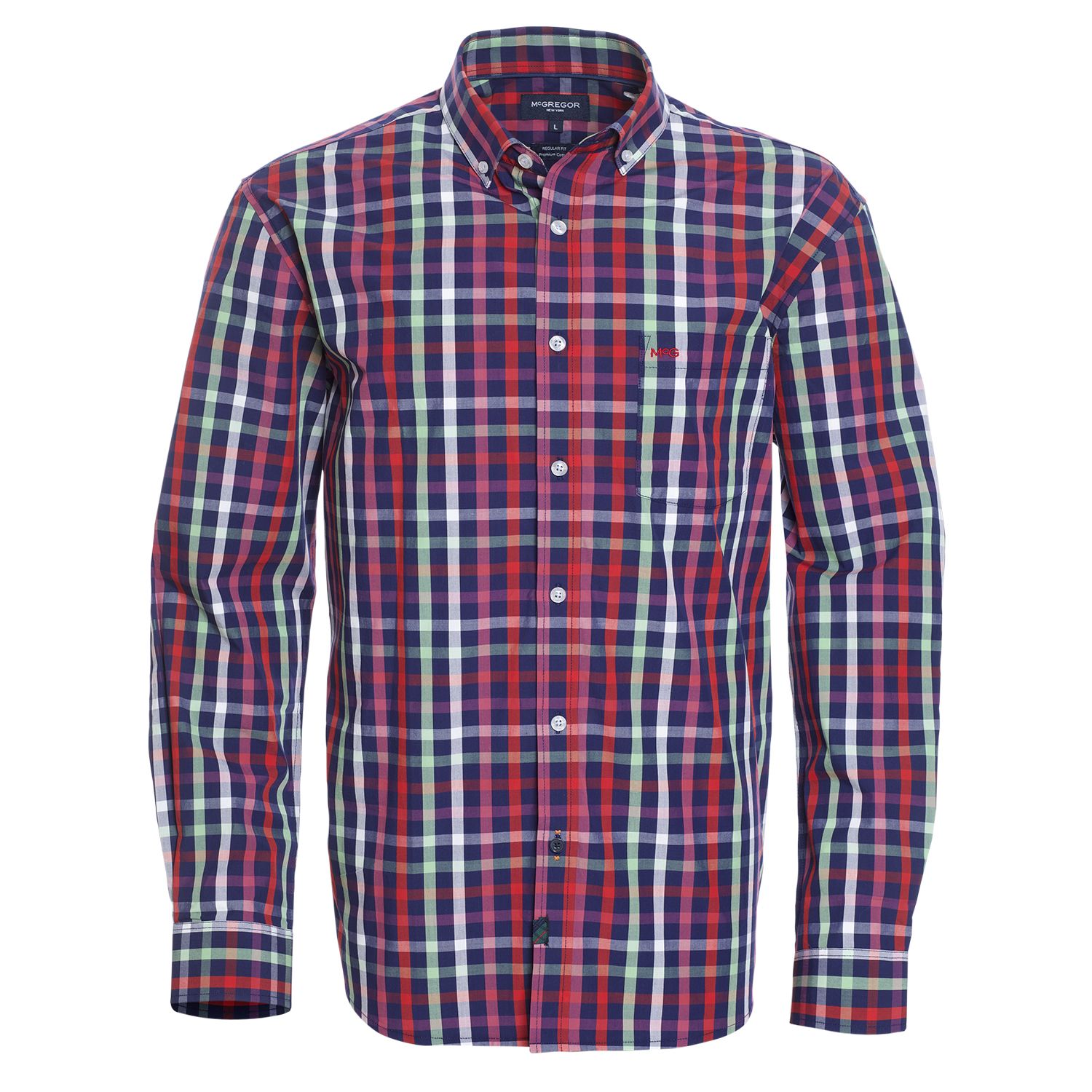 Camisa Manga Larga Cuadrillé Yd Regular Fit