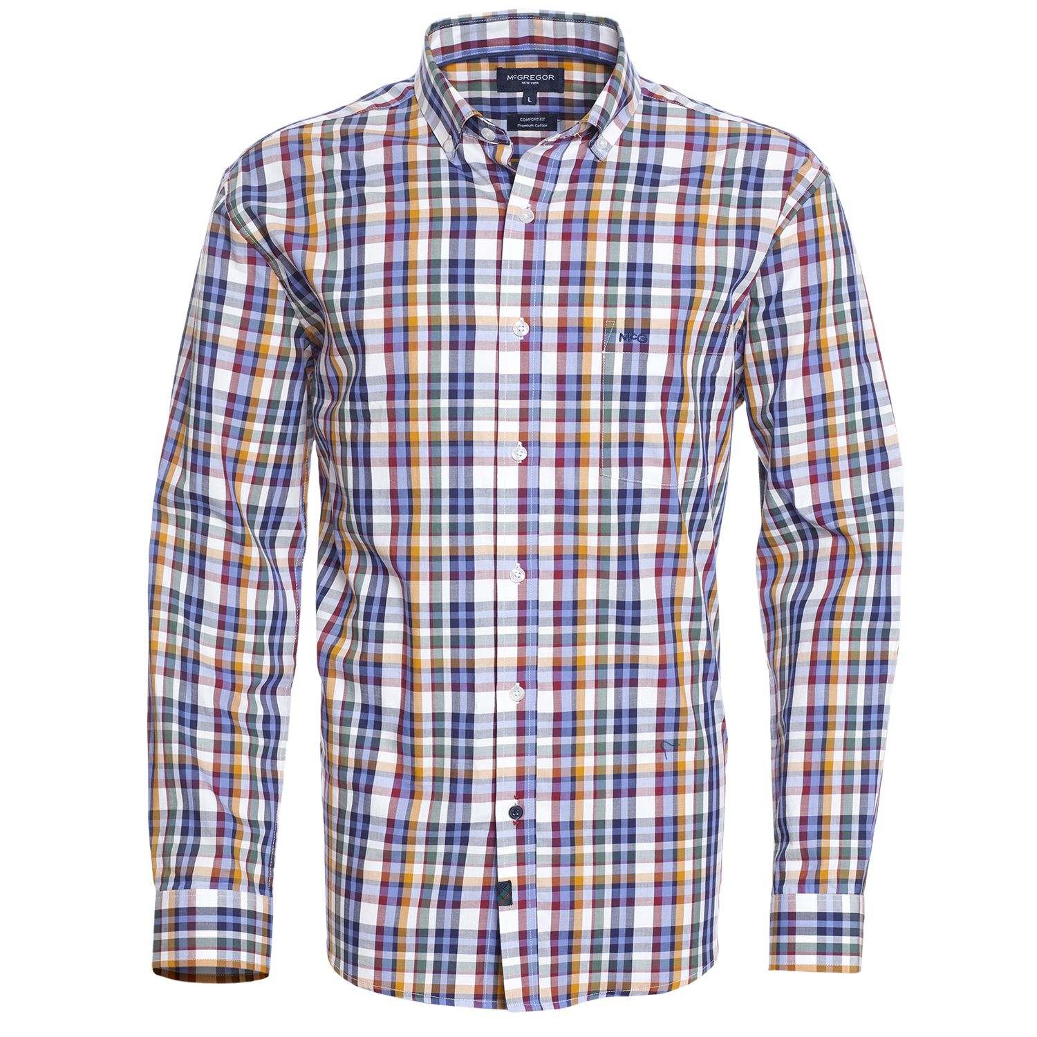 Camisa Manga Larga Cuadrillé Yd Regular Fit