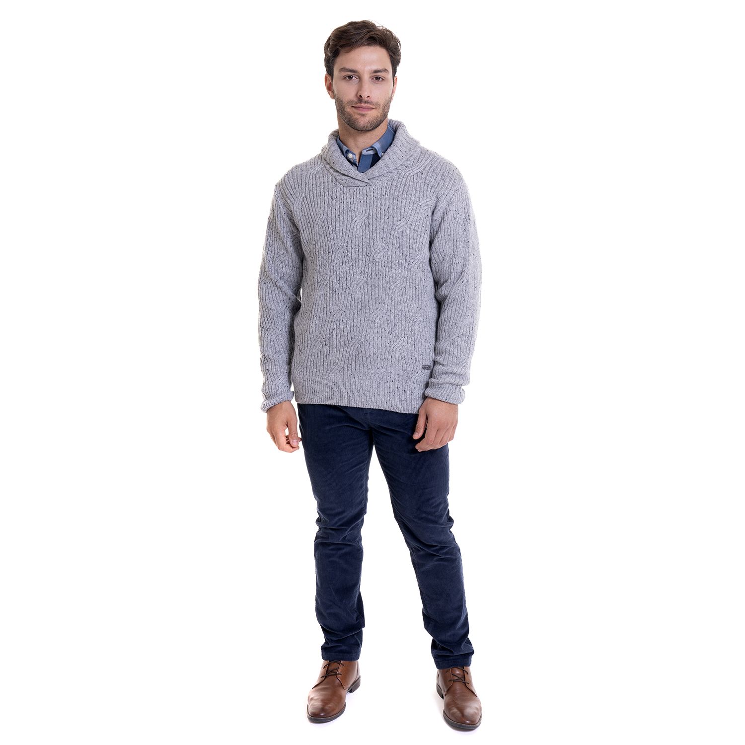 Sweater Manga Larga Fantasía Cuello Cruzado
