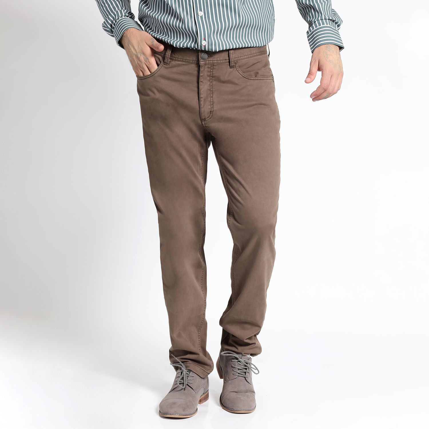 Pantalón Gabardina 5 Bolsillos Garment Dye