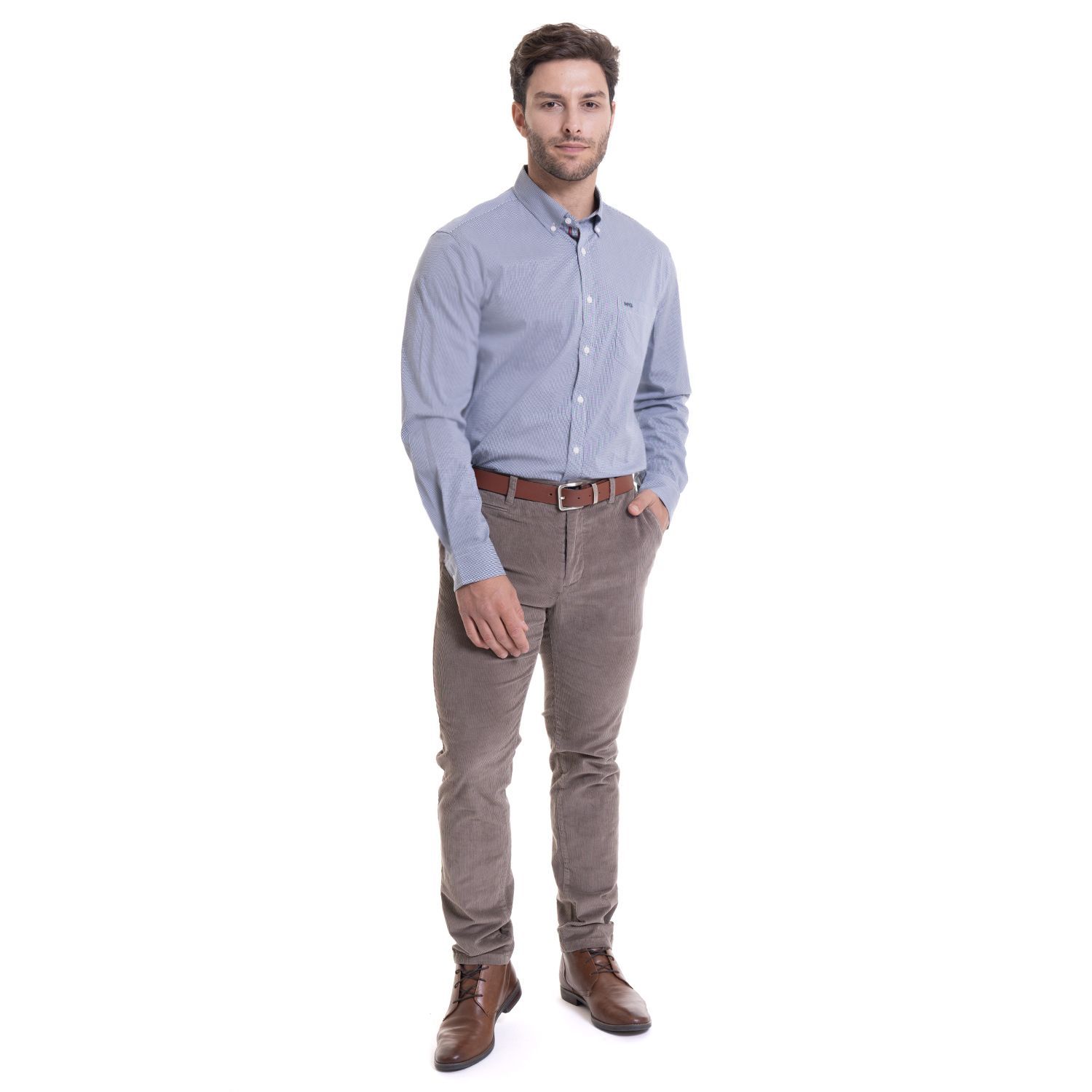 Camisa Bronx Micro Cuadro Regular Fit