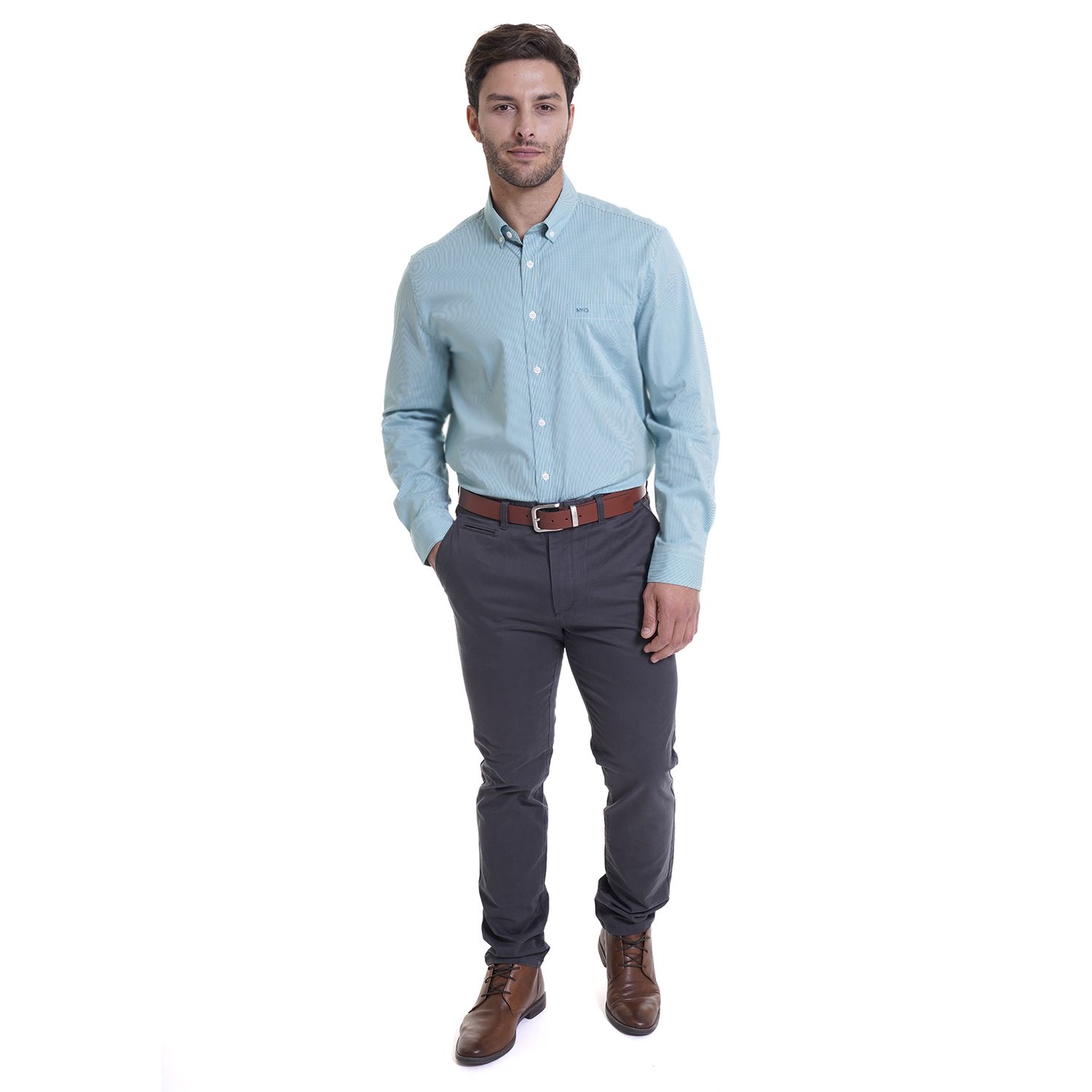 Camisa Bronx Micro Cuadro Regular Fit