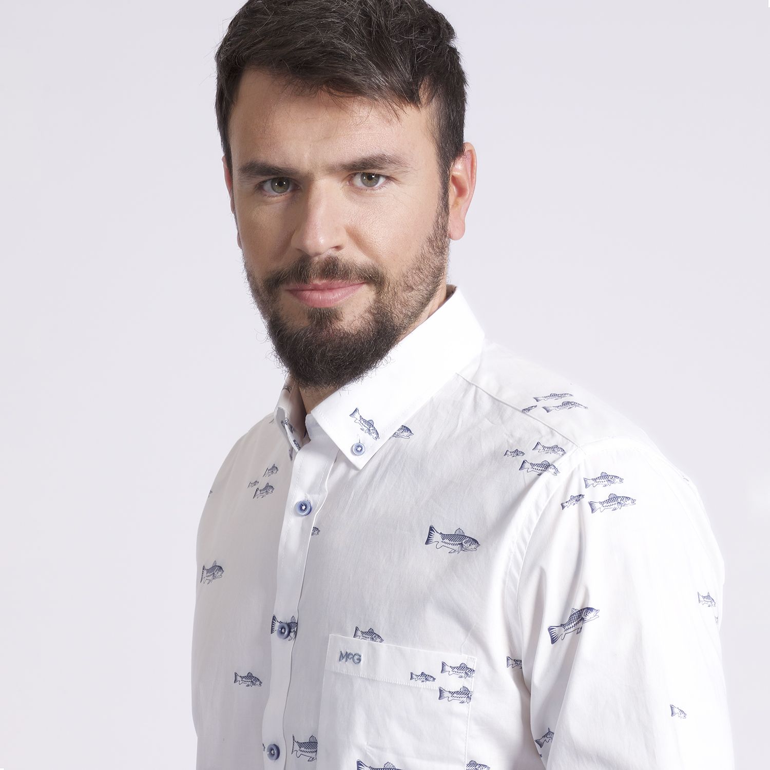 Camisa Manga Larga Estampada Comfort Tech