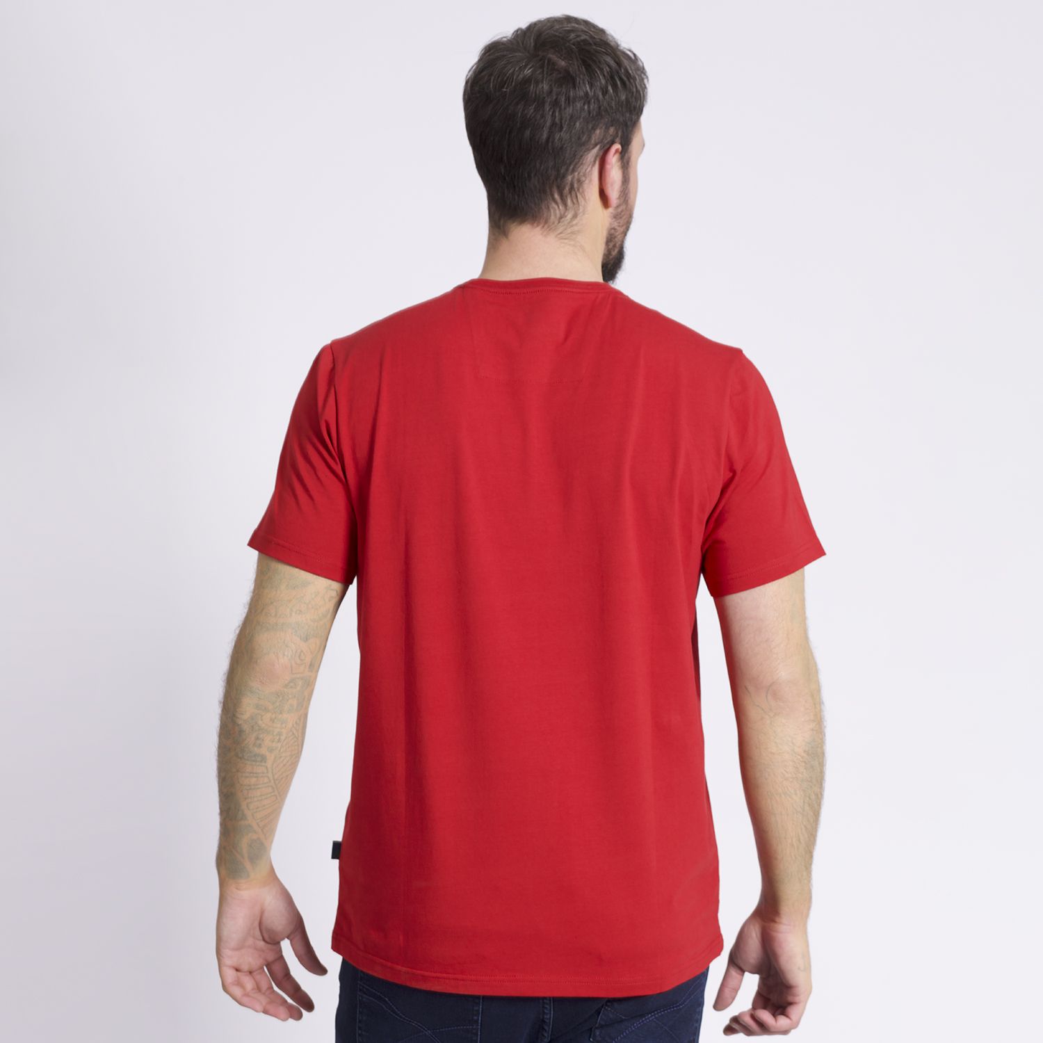 Polera Manga Corta Estampado Texturado Regular Fit Jersey