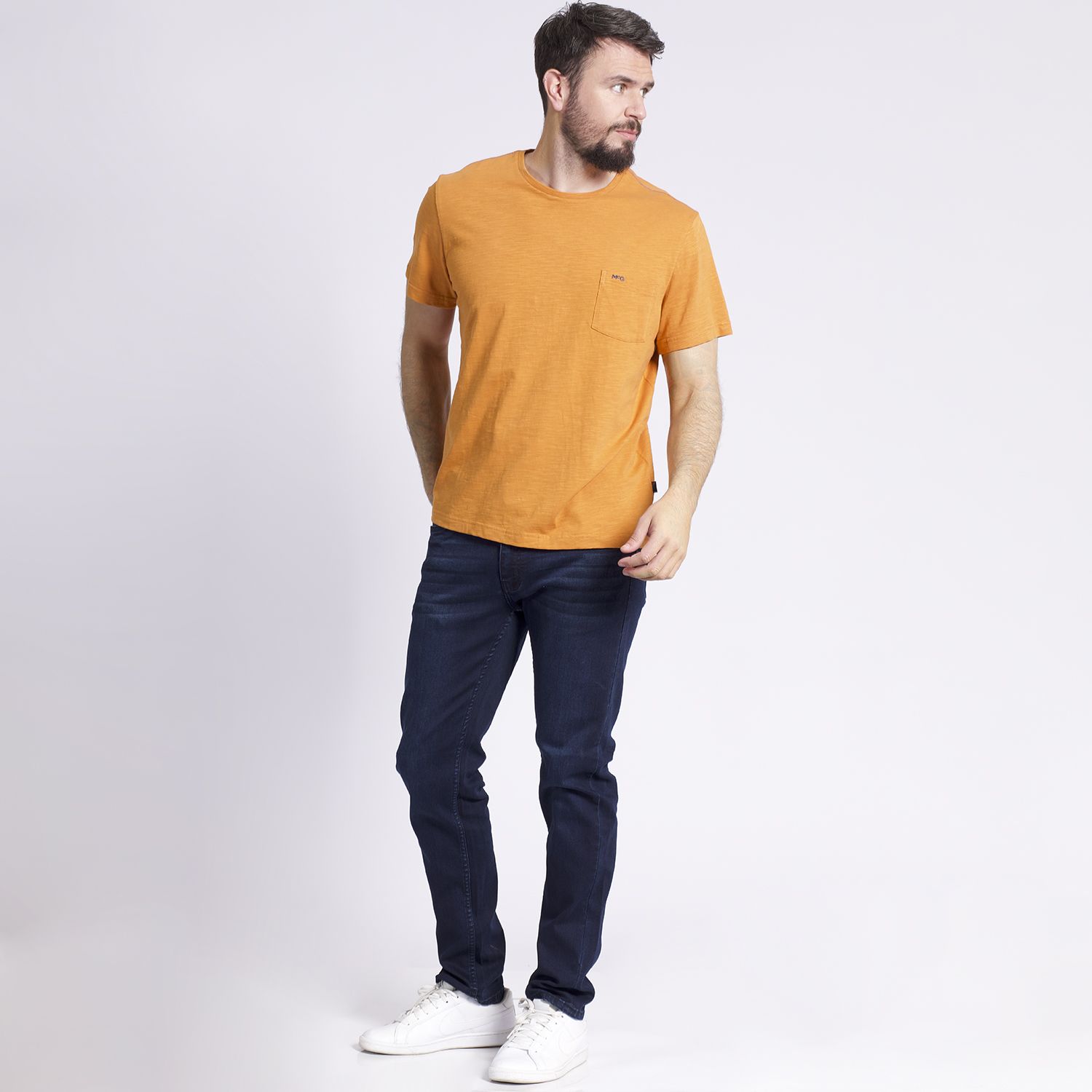 Polera Manga Corta Bolsillo Regular Fit Texturada