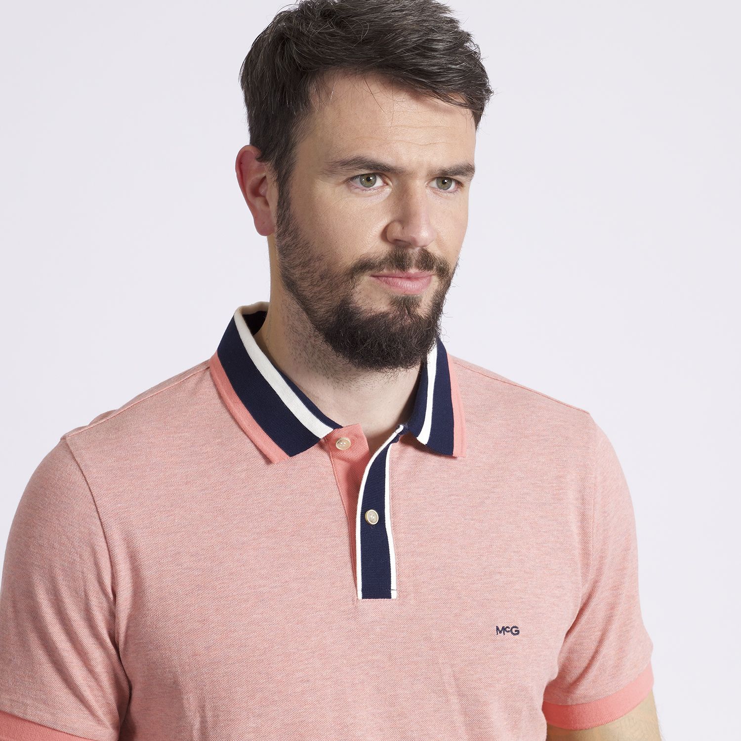 Polera Manga Corta Piqué Regular Fit Melange