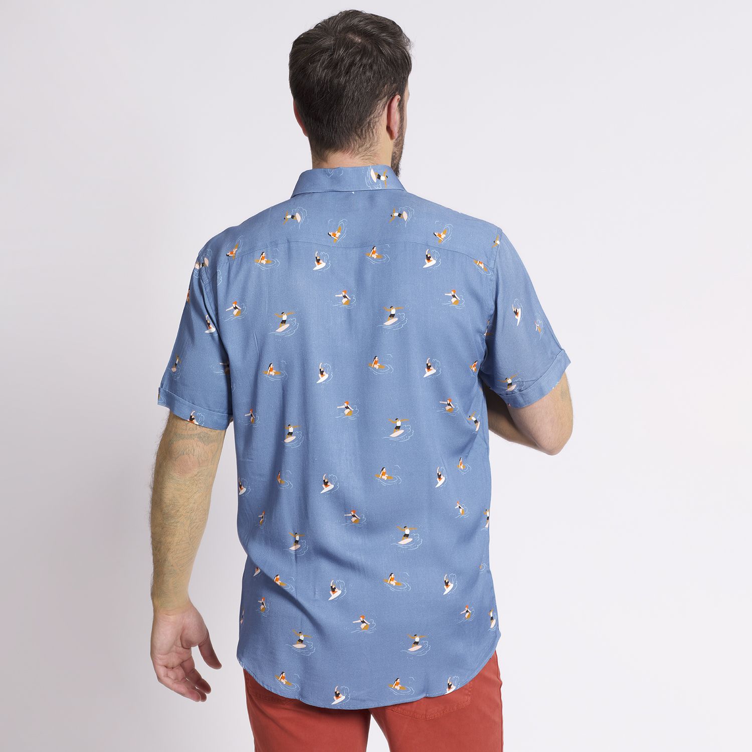 Camisa Manga Corta Casual Estampada