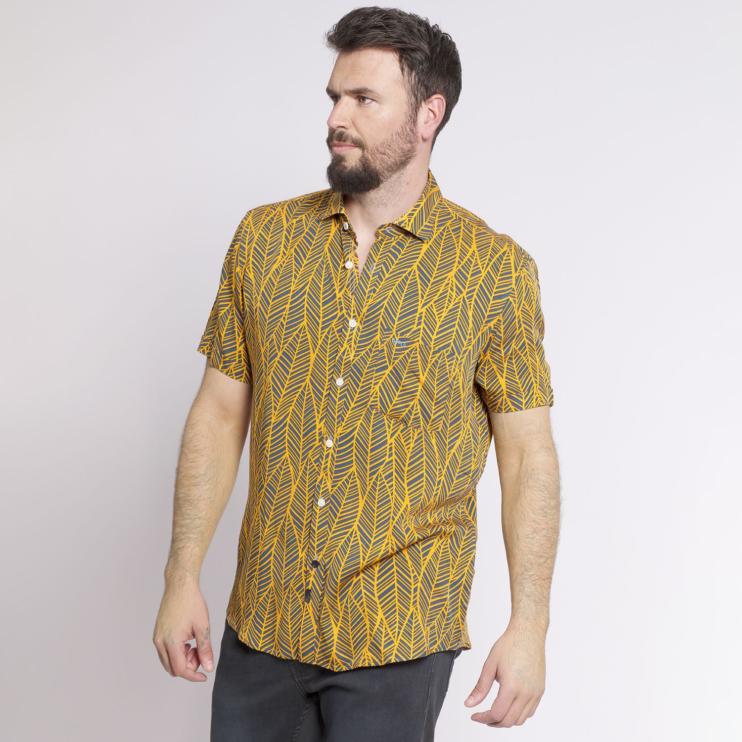 Camisa Manga Corta Casual Estampada