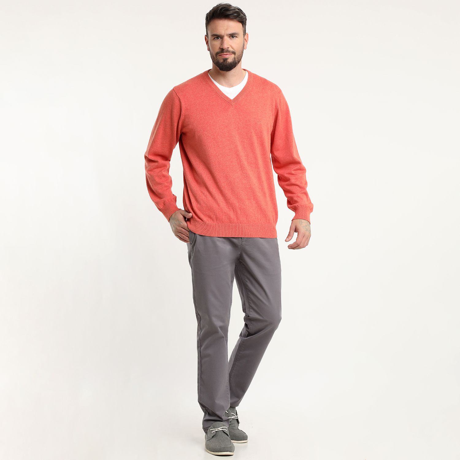 Sweater Cuello V Melange