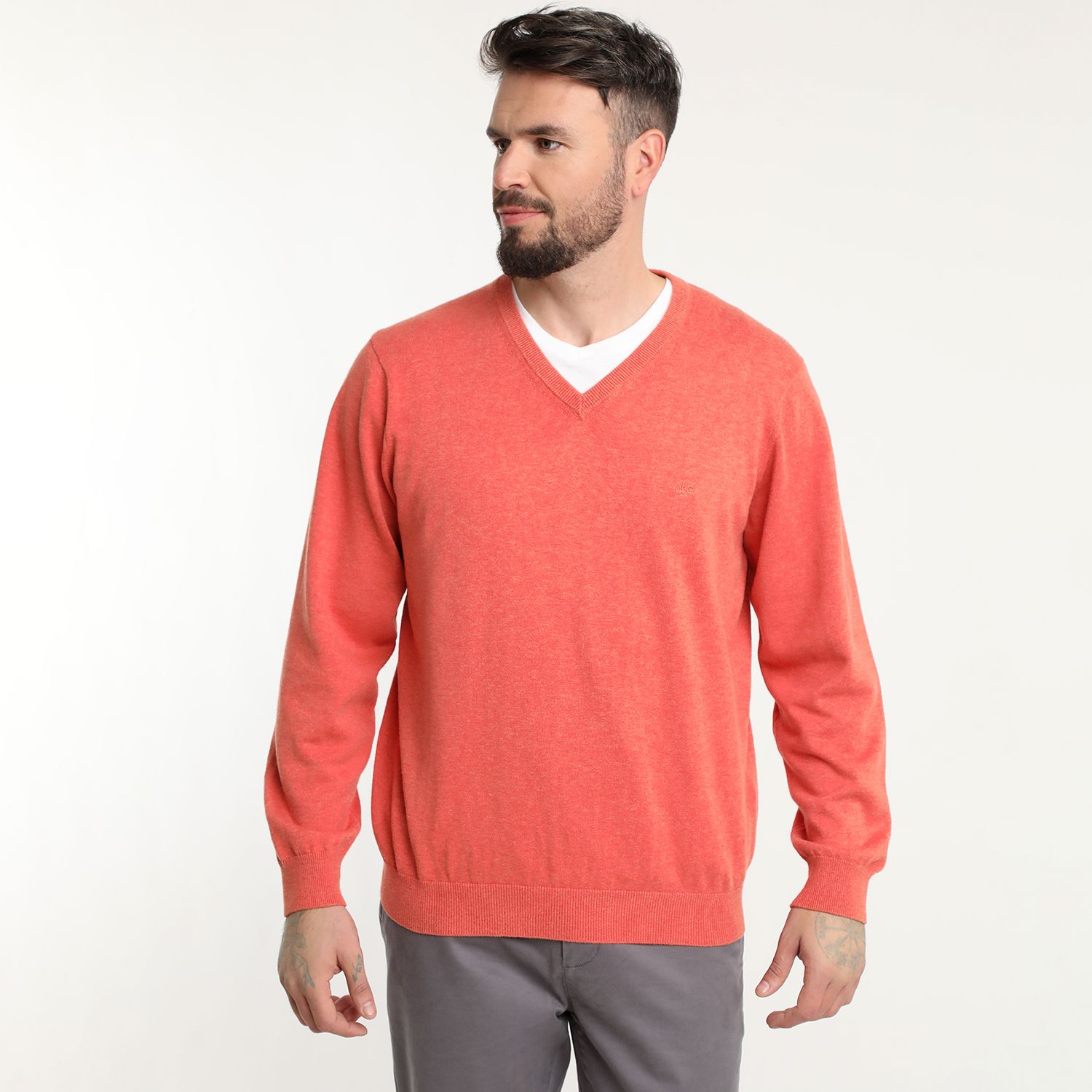 Sweater Cuello V Melange
