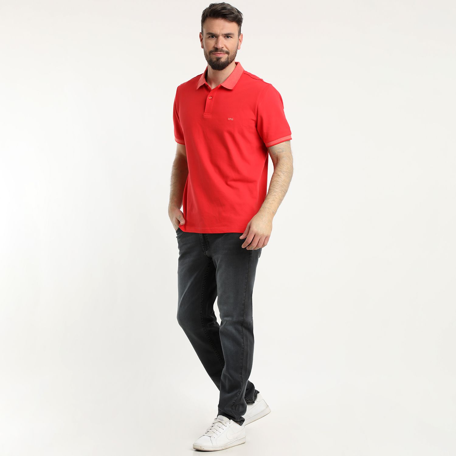 Polera Manga Corta Piqué Regular Fit Comfort Tech