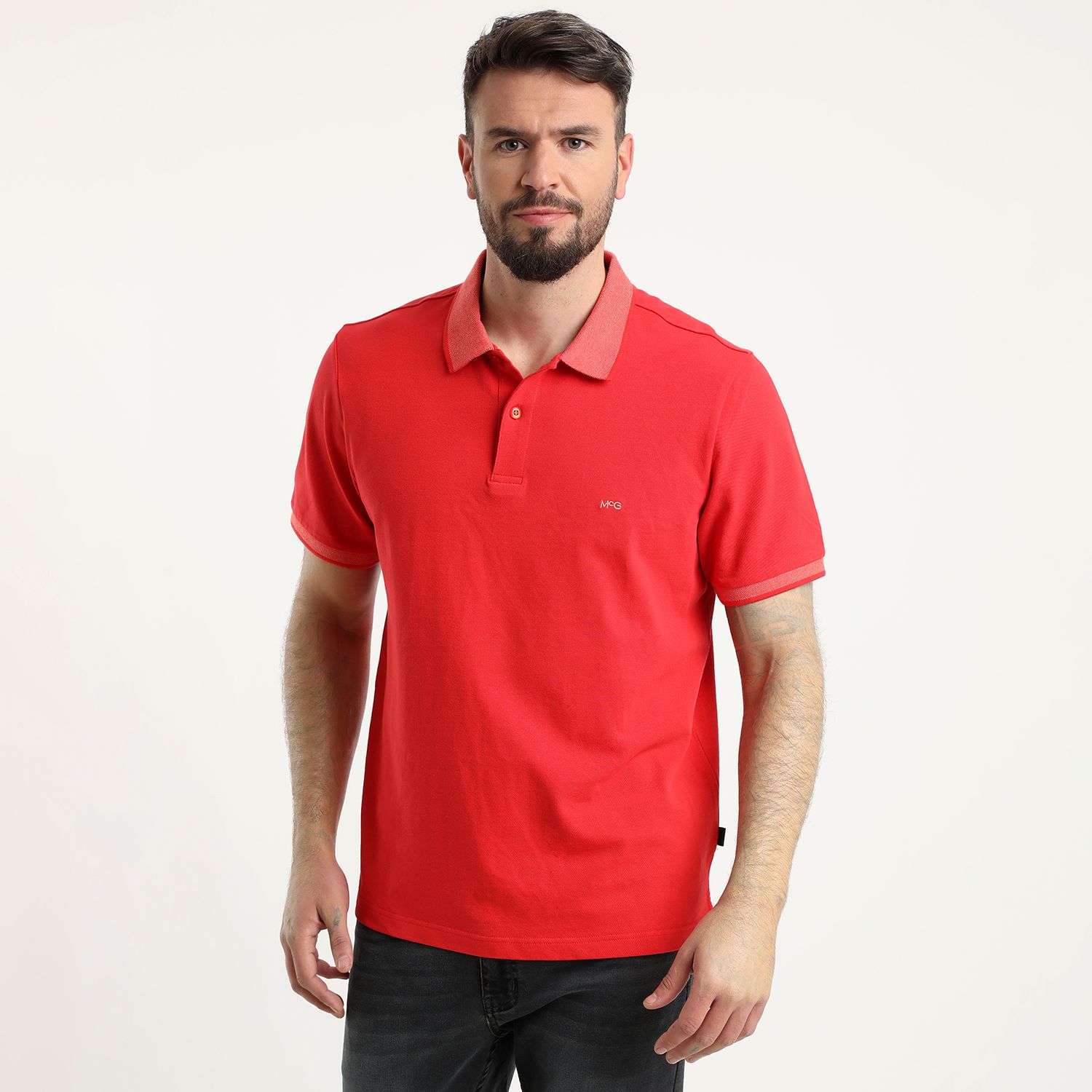 Polera Manga Corta Piqué Regular Fit Comfort Tech