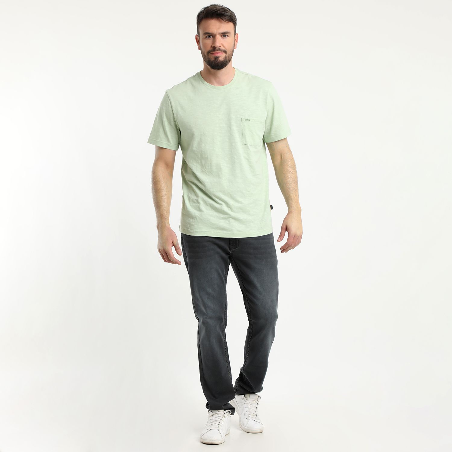 Polera Manga Corta Bolsillo Regular Fit Texturada
