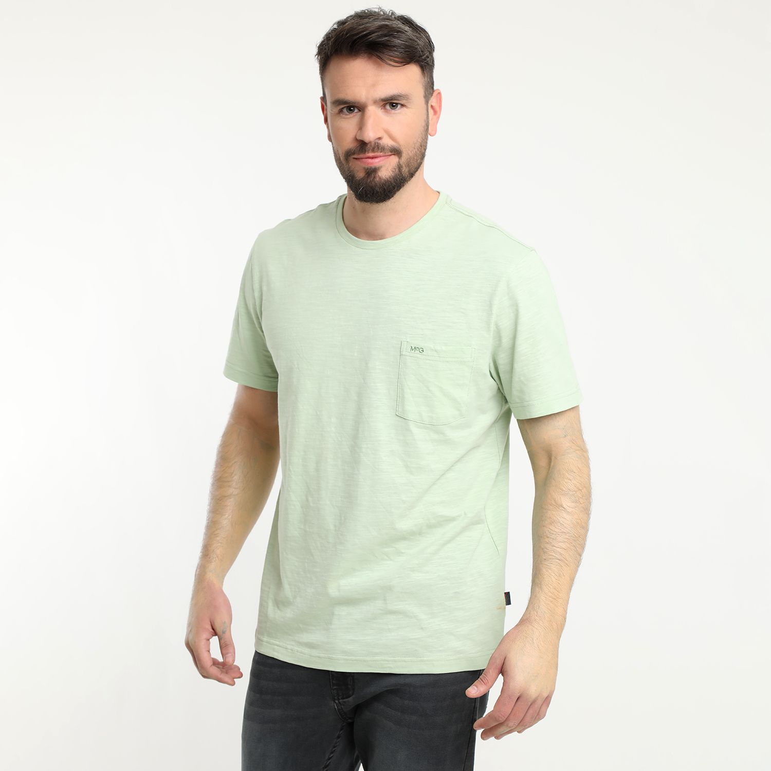 Polera Manga Corta Bolsillo Regular Fit Texturada