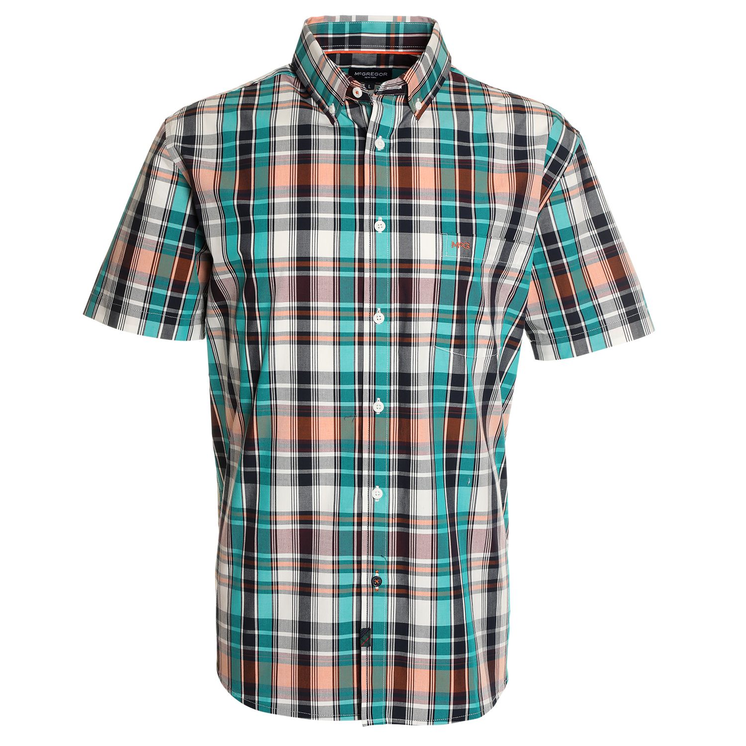 Camisa Manga Corta Escocesa Regular Fit Algodón