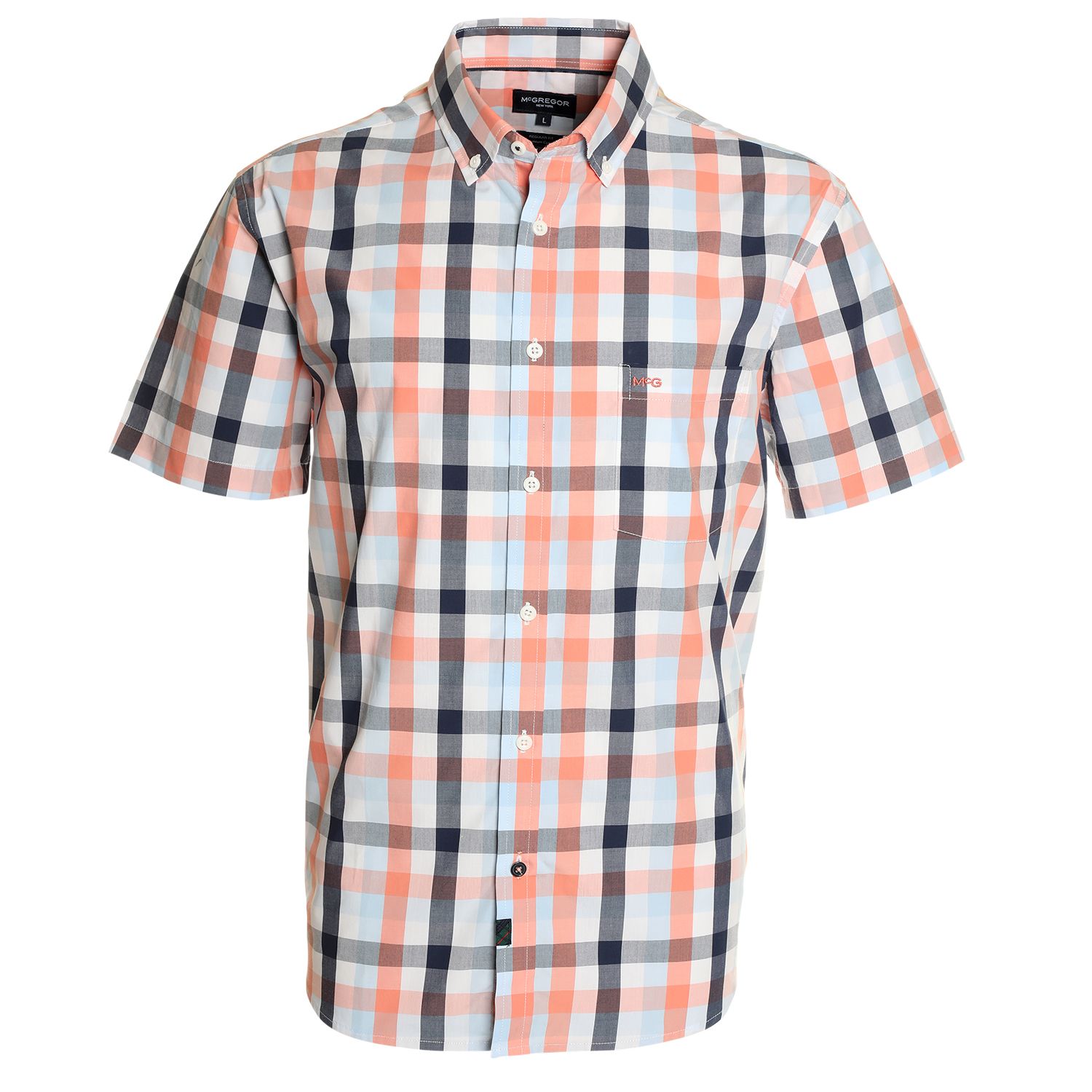 Camisa Manga Corta Escocesa Regular Fit Algodón