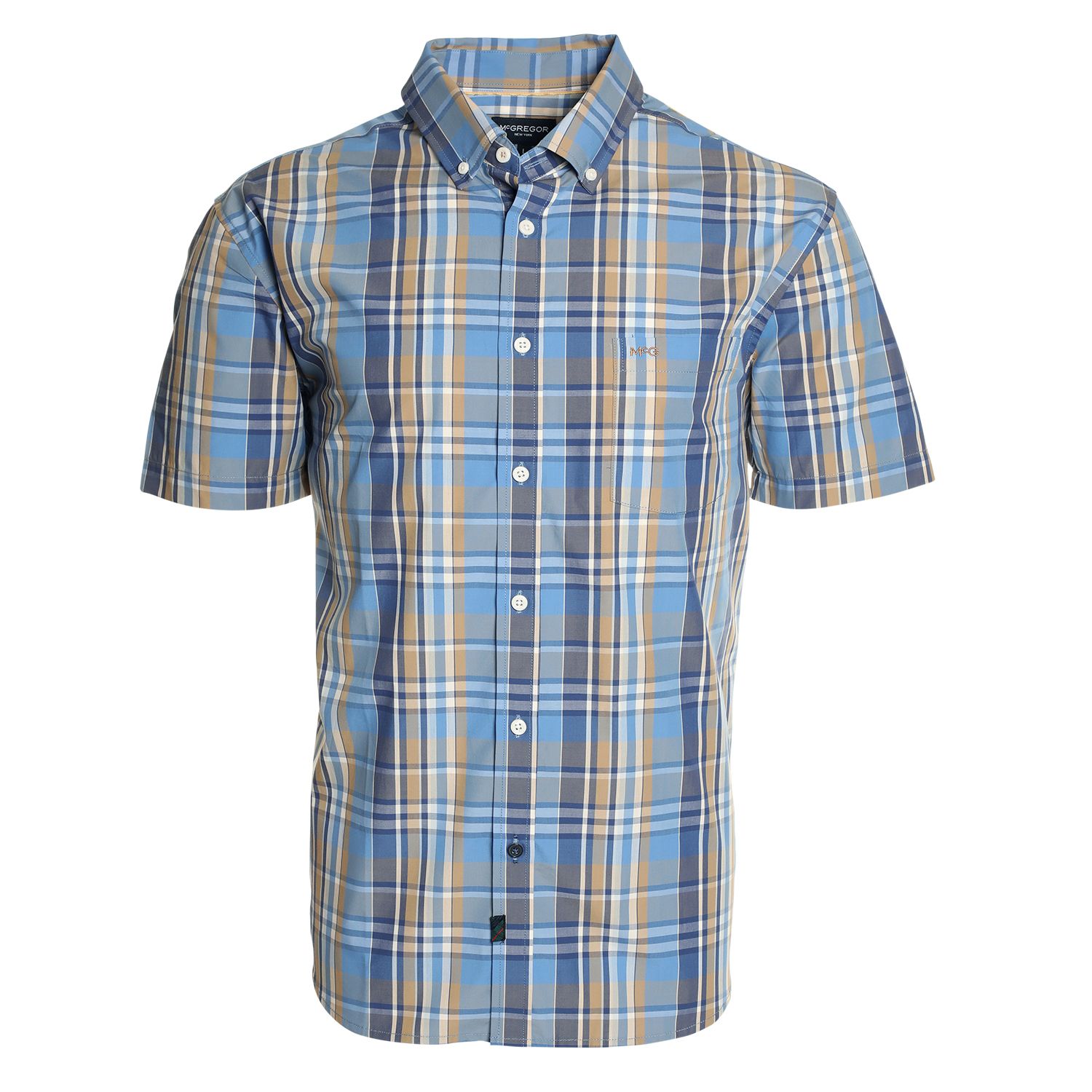 Camisa Manga Corta Escocesa Regular Fit Algodón
