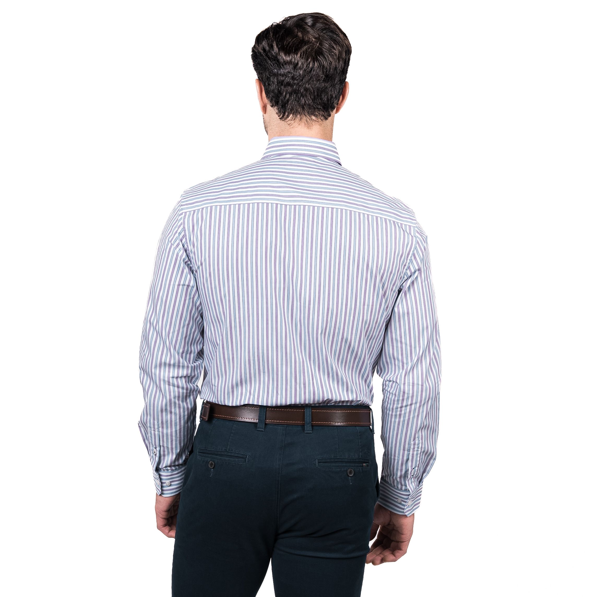 Camisa Rockefeller Smart Listada Comfort Fit
