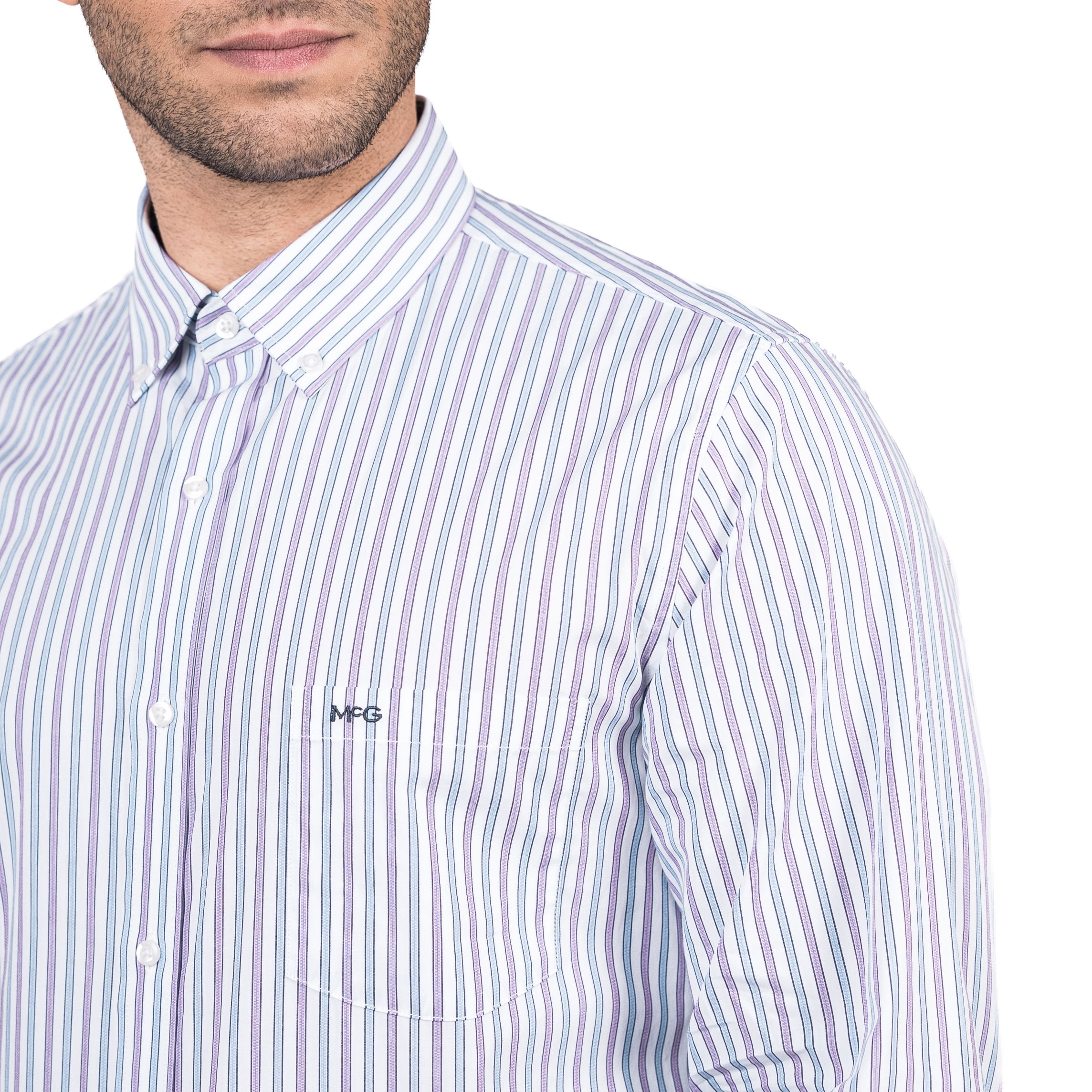Camisa Rockefeller Smart Listada Comfort Fit
