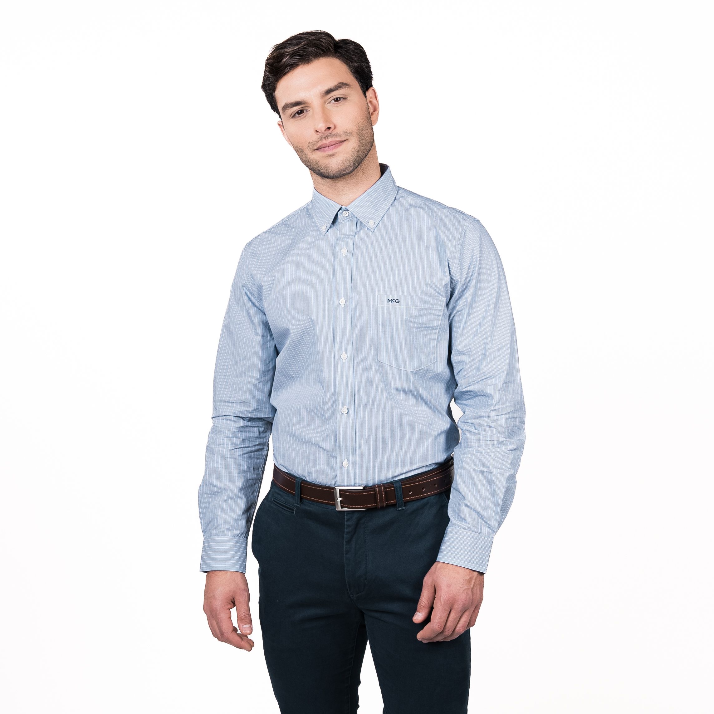 Camisa Rockefeller Smart Listada Comfort Fit