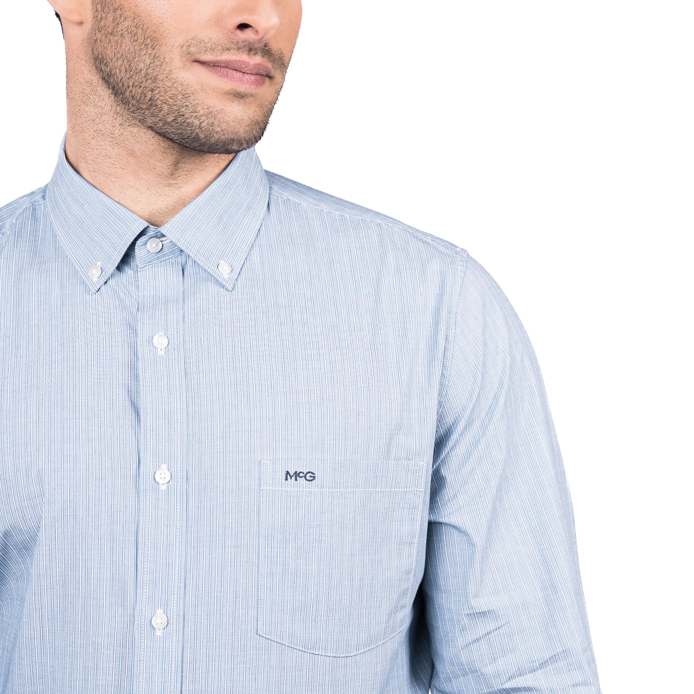 Camisa Rockefeller Smart Listada Comfort Fit