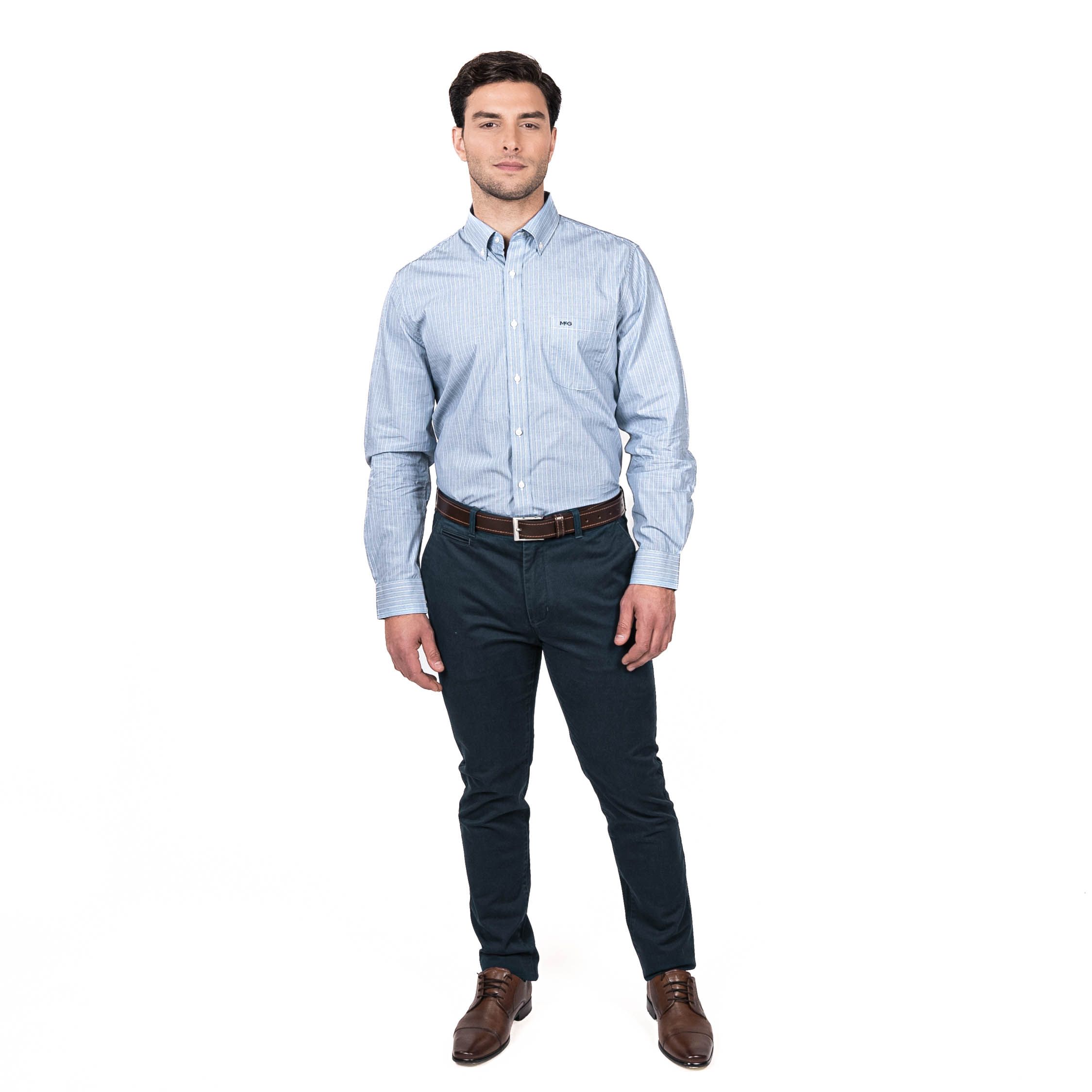 Camisa Rockefeller Smart Listada Comfort Fit