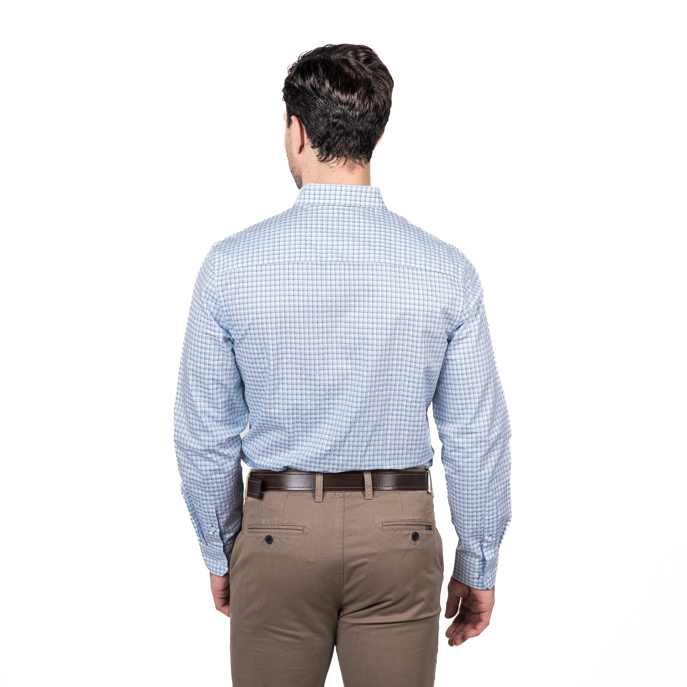 Camisa Wall Street Smart Cuadro Comfort Fit