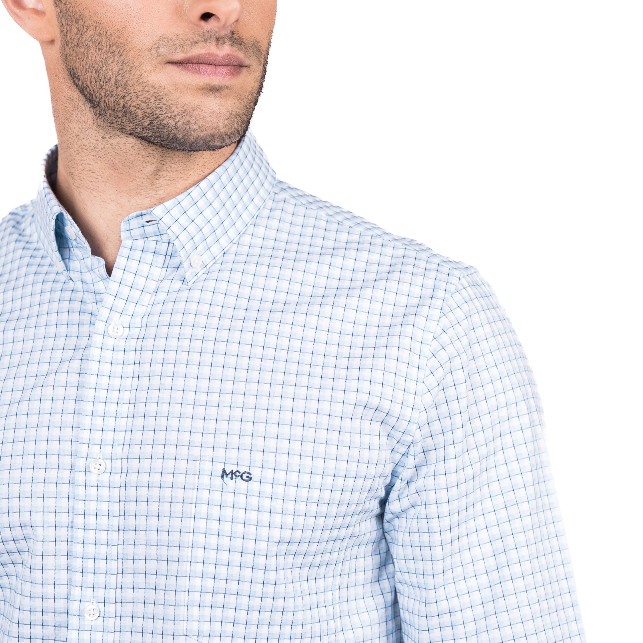 Camisa Wall Street Smart Cuadro Comfort Fit