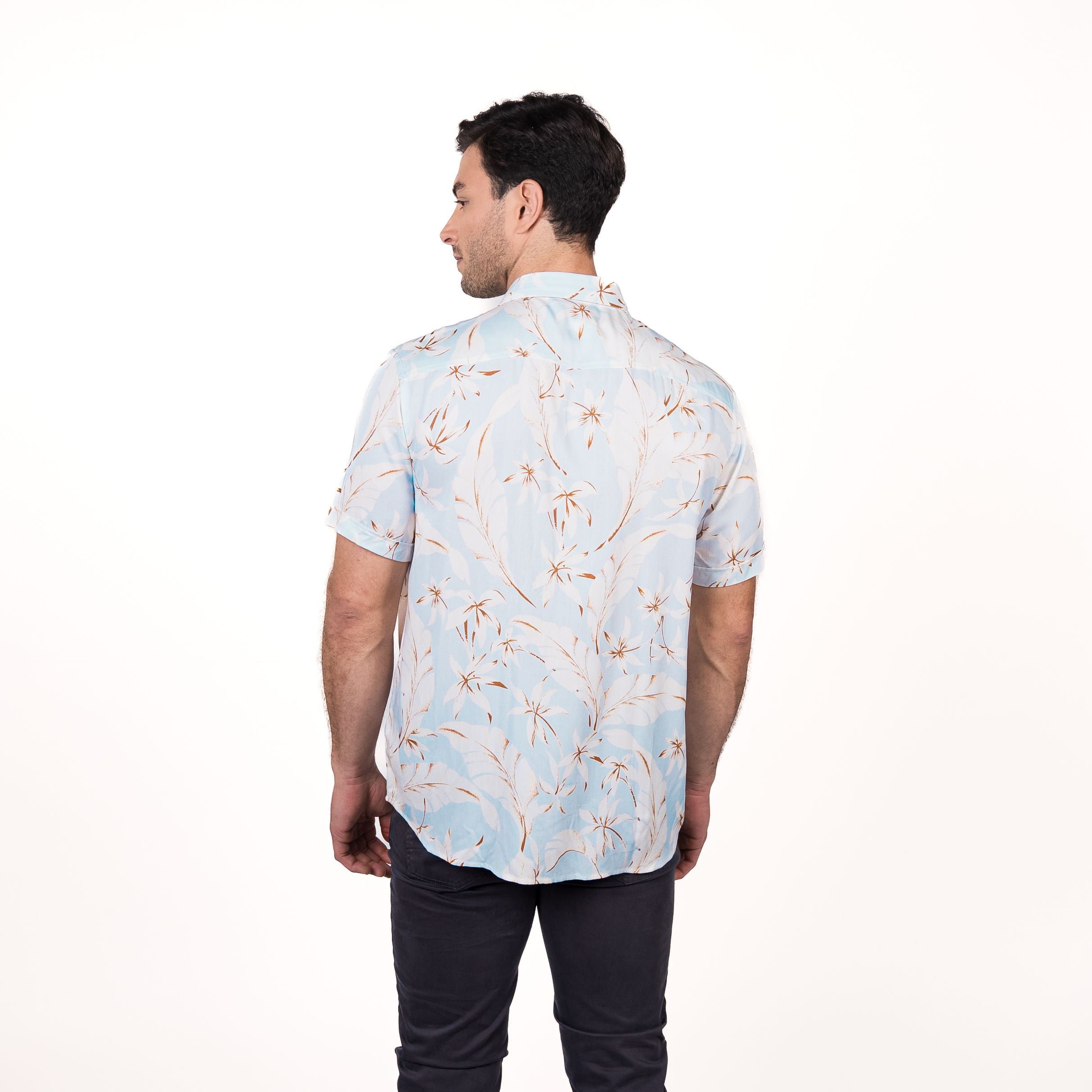 Camisa M/C Bowery Estampada Viscosa Regular Fit