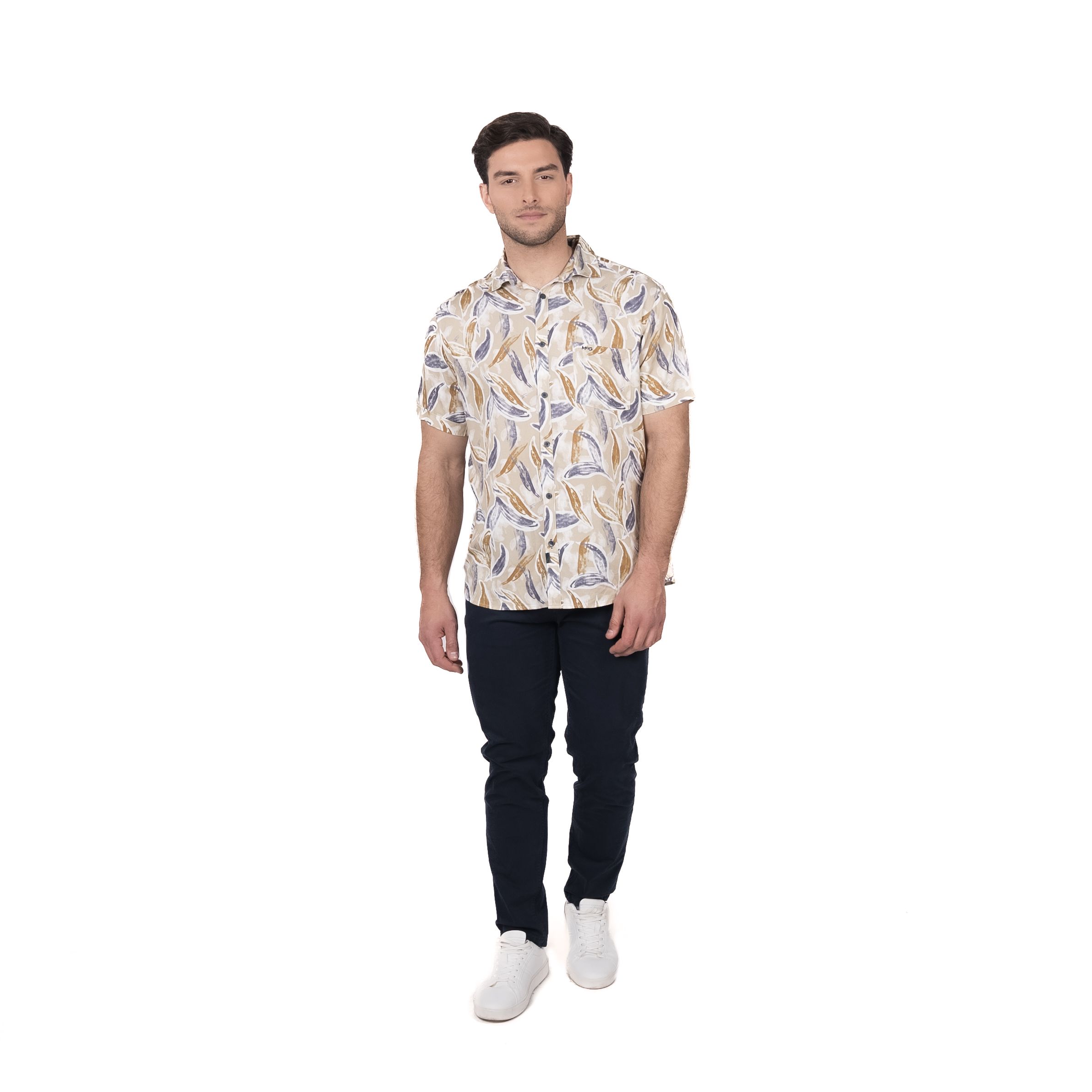Camisa M/C Bowery Estampada Viscosa Regular Fit
