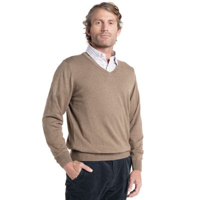 Sweater Manga Larga Melange Cuello V.